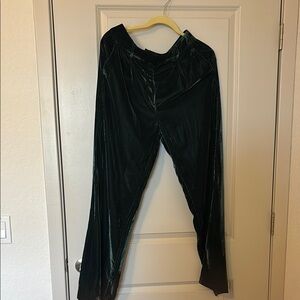 Dark Green Velvet Pants